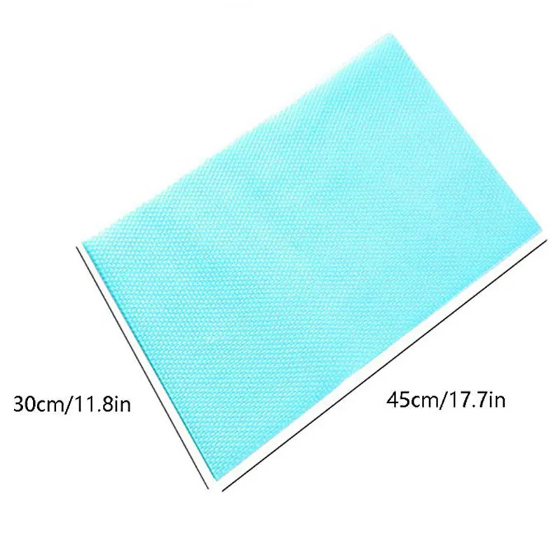 4Pcs Refrigerator Liner Mats Non-slip Kitchen Shelf Liner Drawer Liners Table Placemats Can Be Cut White big image 1