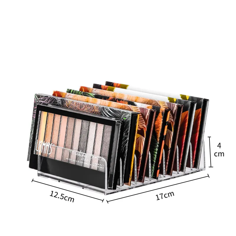 

Plastic Divided Cosmetic Palette Organizer 7-Section Divided Eyeshadow Makeup Palette Storage