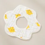 Babadores de bebê em forma de pétala de 2 camadas, babadores de bandana de algodão de 8 camadas para alimentação, baba e dentição  image 3