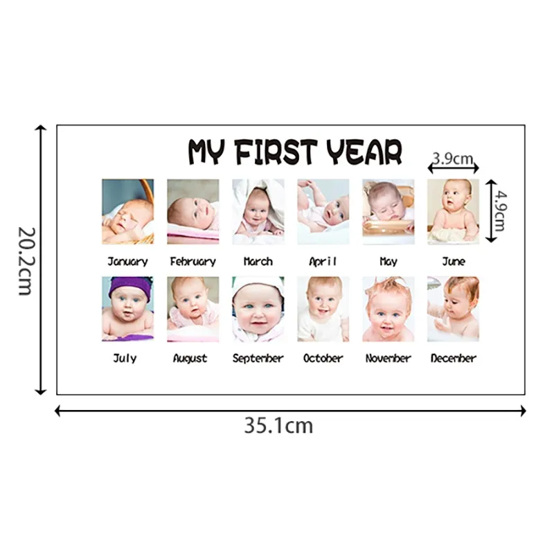 Baby Frame My First Year Photo Moments Baby Keepsake Picture Frame Nursery Decor Baby Milestone Picture Frames Brown image 2