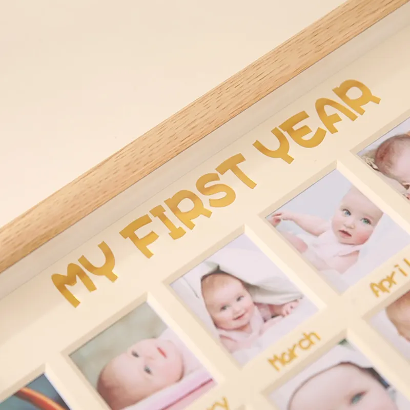 Baby Frame My First Year Photo Moments Baby Keepsake Picture Frame Nursery Decor Baby Milestone Picture Frames  big image 2