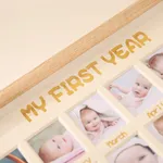Baby Frame My First Year Photo Moments Baby Keepsake Picture Frame Nursery Decor Baby Milestone Picture Frames Brown image 3