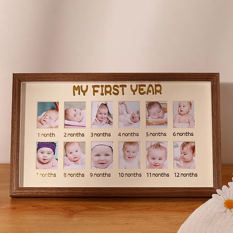 Baby Frame My First Year Photo Moments Baby Keepsake Picture Frame Nursery Decor Baby Milestone Picture Frames  big image 5