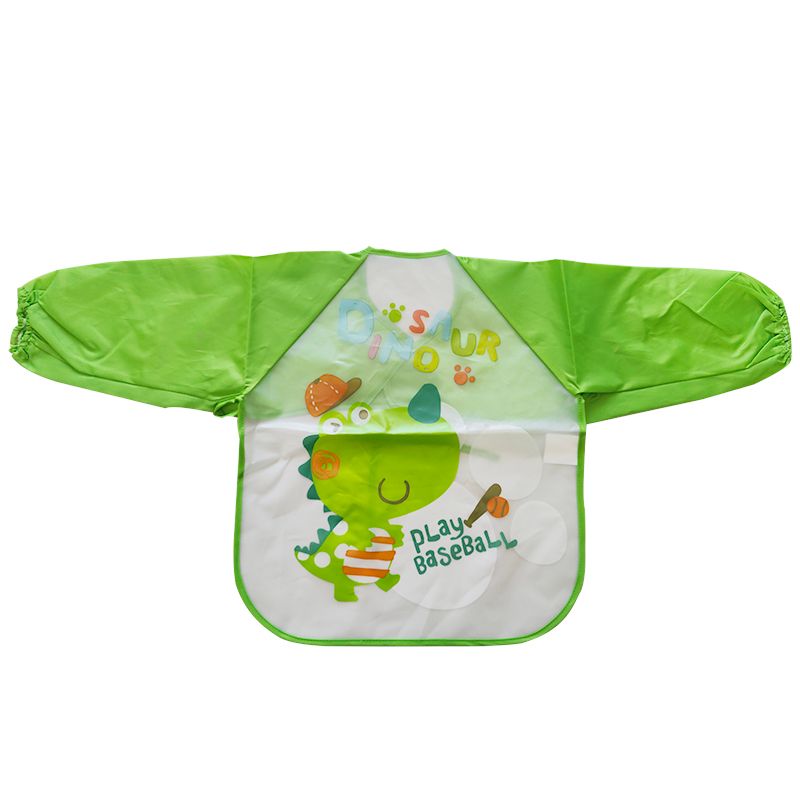 Cartoon Pattern Baby Toddler Waterproof Long-sleeve Smock Water Repellent Oil Repellent Stain Repellent