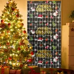 Weihnachten schimmernde Wandpaneele Hintergrunddekor mehrfarbige Glitzerpaneele Vorhang Partydekorationen schwarz