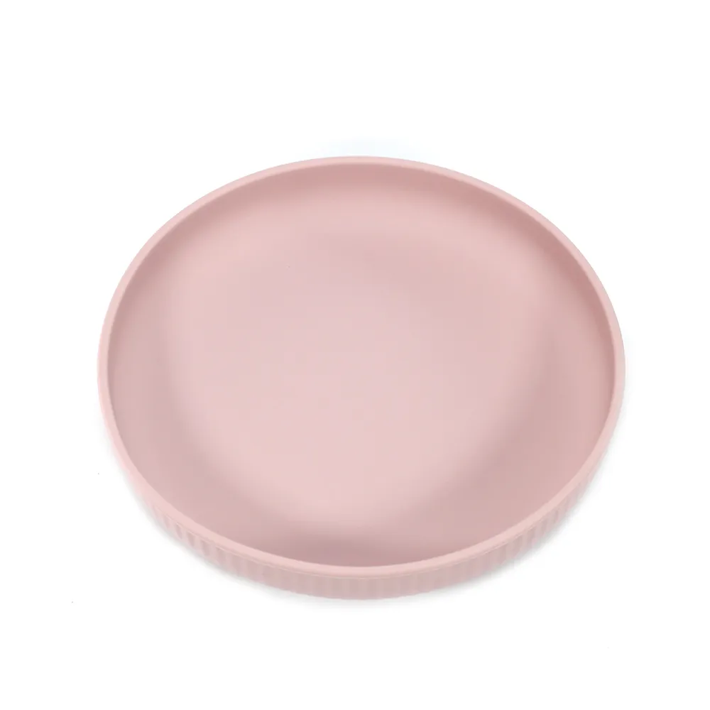 Non-BPA Silicone Striped Kids Plate for Mealtime  big image 1