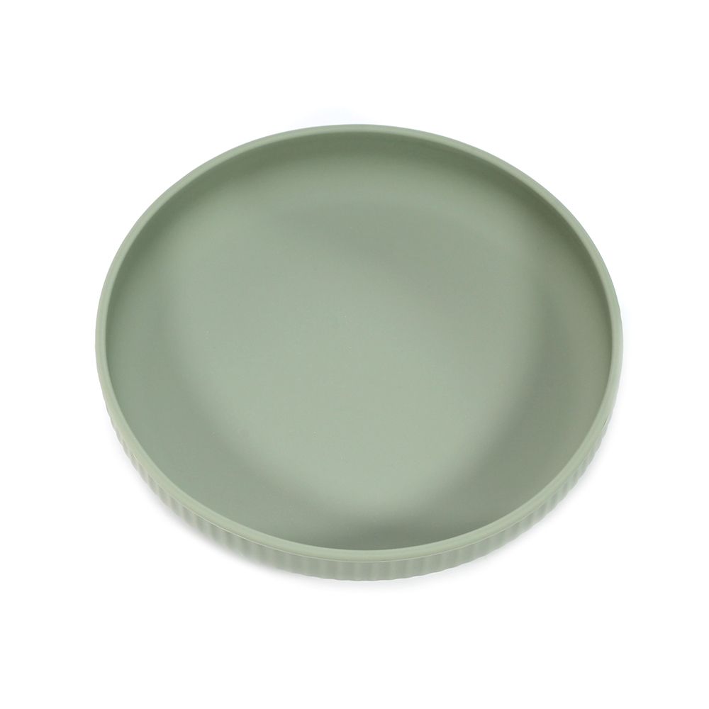 Non-BPA Silicone Striped Kids Plate For Mealtime