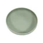 Non-BPA Silicone Striped Kids Plate for Mealtime Green