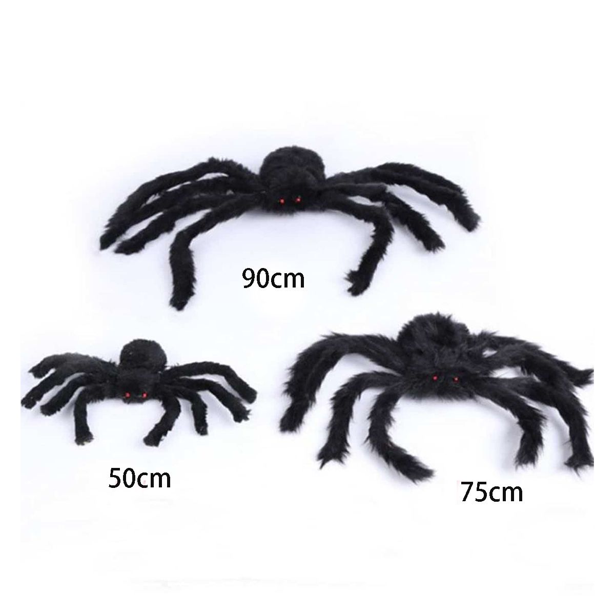 Halloween Realistic Hairy Spider Decorations Different Size Fake Spider Props Party Decorations