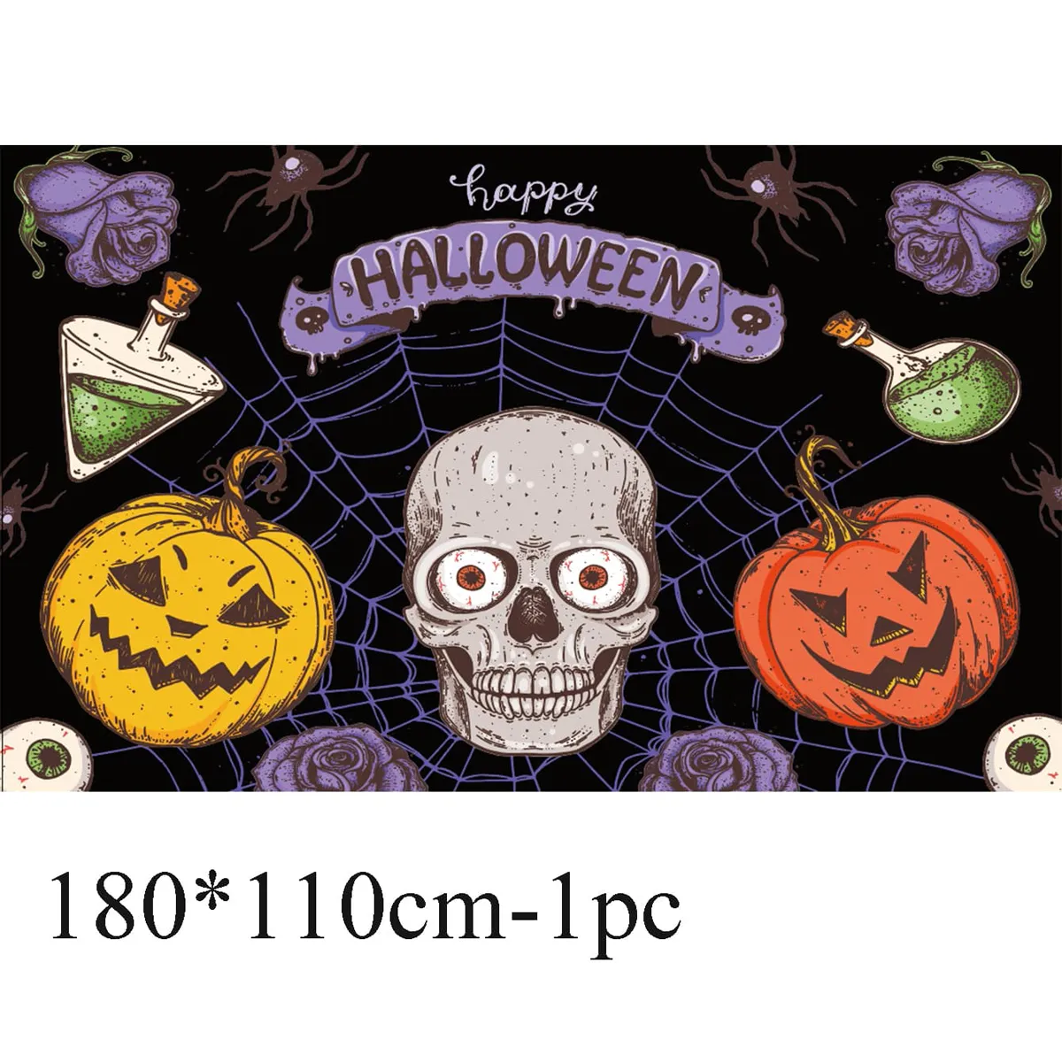 Halloween Decoration Cloth Backdrop Photography Background for Halloween Decoration Party Supplies Multi-color big image 1