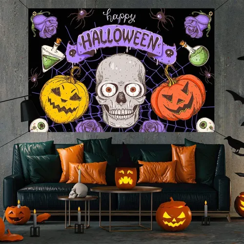 Halloween Decoration Cloth Backdrop Photography Background for Halloween Decoration Party Supplies