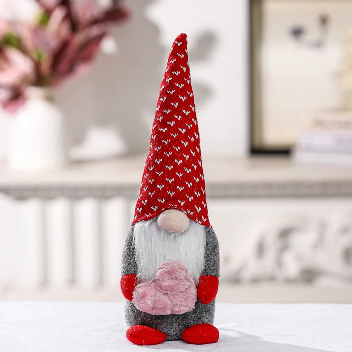 1Pc Valentines Day Decorations Gnome Plush Dolls Ornaments Perfect Valentine's Gifts Home Tabletop Decor  big image 1