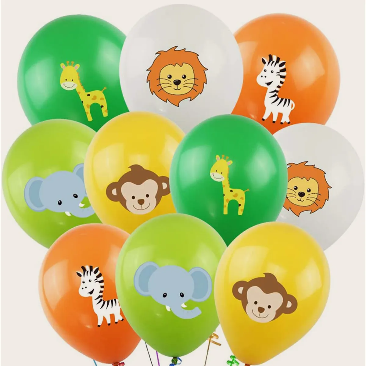 50-pack Animal Graphic Balloons Animal Theme Party Latex Balloons for Birthday Baby Showers Party Supplies  big image 1