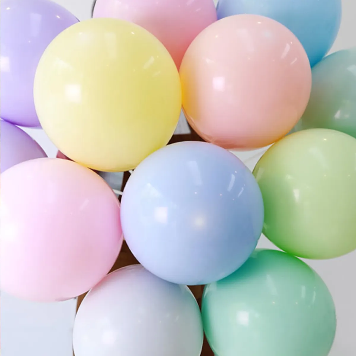 Guirnalda de arco de globos de látex de color pastel macaron de 100 paquetes para cumpleaños, bodas, baby showers, suministros para fiestas Multicolor big image 1