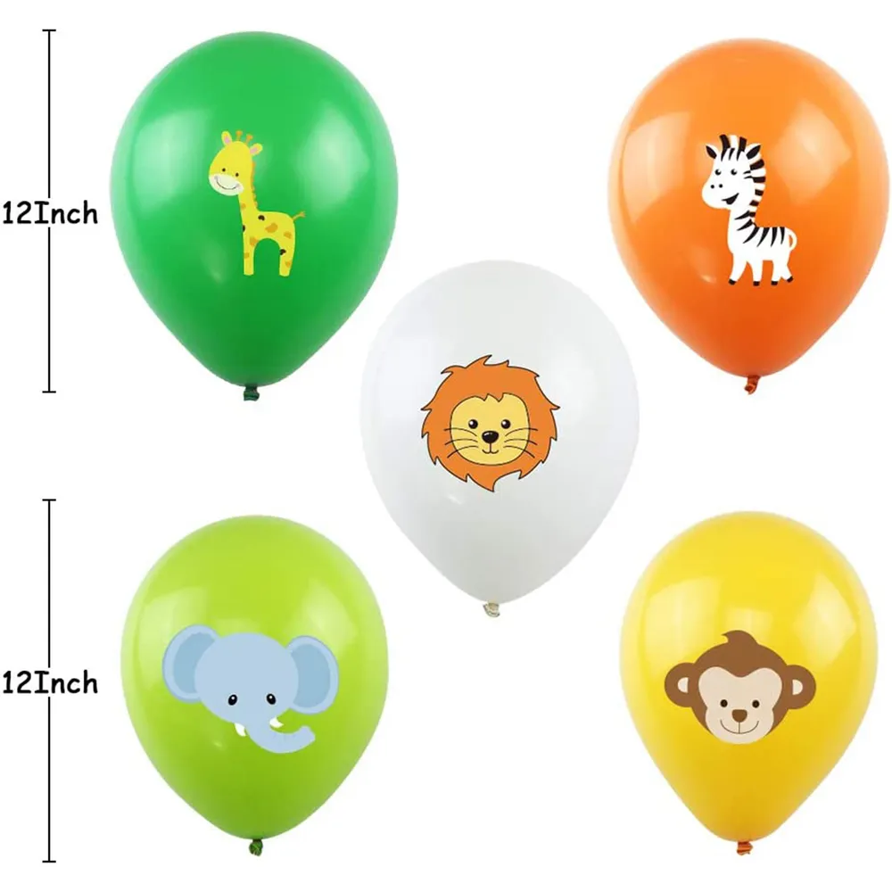 50-pack Animal Graphic Balloons Animal Theme Party Latex Balloons for Birthday Baby Showers Party Supplies big image 4