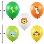 50-pack Animal Graphic Balloons Animal Theme Party Latex Balloons for Birthday Baby Showers Party Supplies  image 4