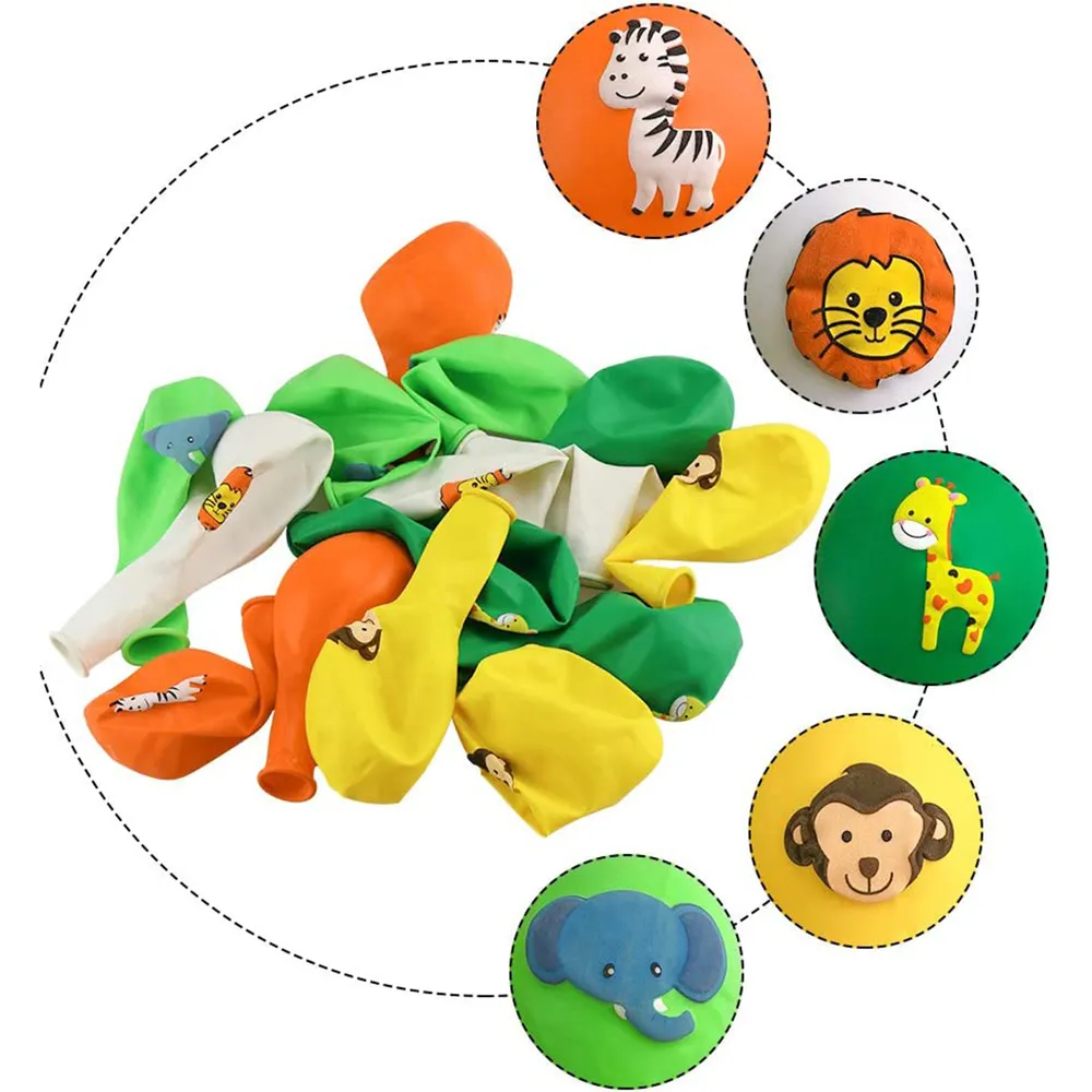 50-pack Animal Graphic Balloons Animal Theme Party Latex Balloons for Birthday Baby Showers Party Supplies  big image 6