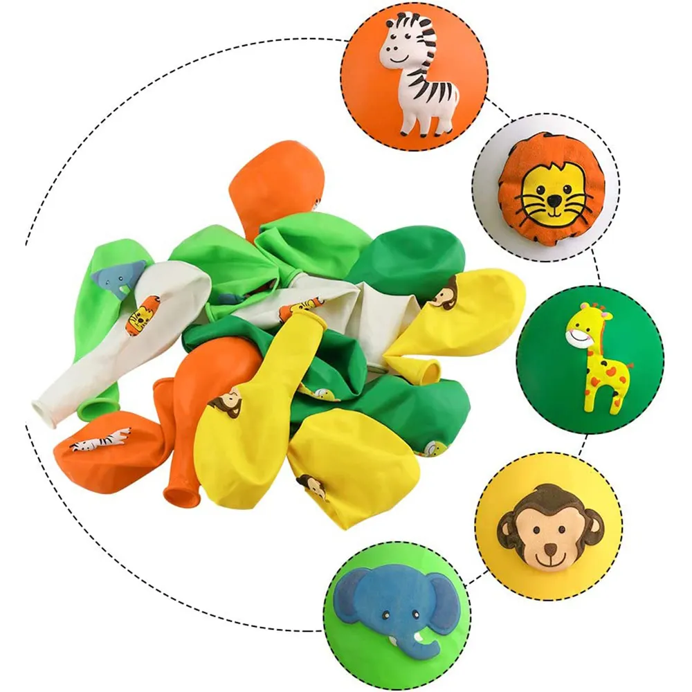 50-pack Animal Graphic Balloons Animal Theme Party Latex Balloons for Birthday Baby Showers Party Supplies big image 6
