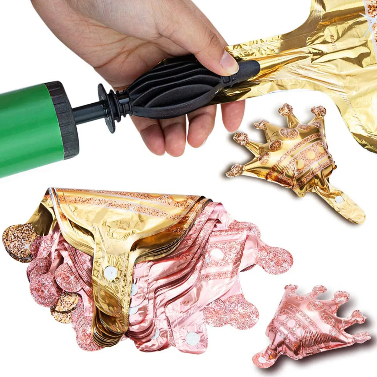 Pack of 12 Crown Balloons Foil Crown Balloons for Holiday Parties and Birthday Parties  image 2