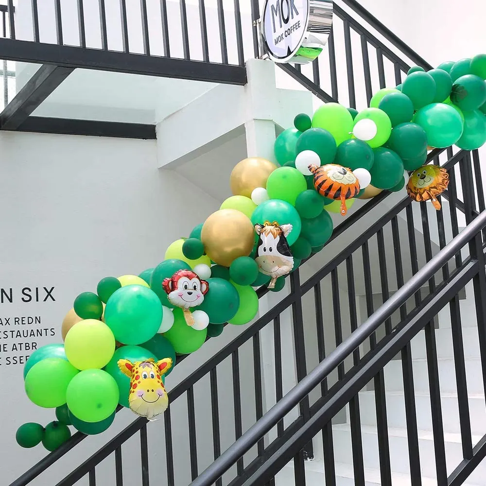 164Pcs Jungle Party Balloons Garland Arch Kit, Safari Party Decorations Wild Birthday Party Supplies  image 1