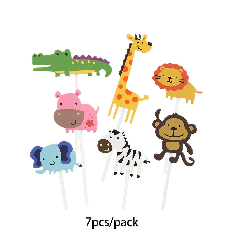 10 pcs Forest Animal Theme Party Pack for Children's Birthday Yellow image 2