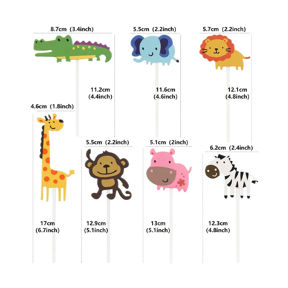 10 pcs Forest Animal Theme Party Pack for Children's Birthday Yellow image 4