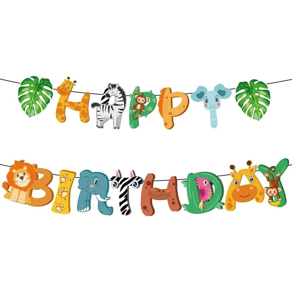 10 pcs Forest Animal Theme Party Pack for Children's Birthday