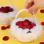 400pcs Wedding and Festival Confetti Petals / 1 Flower Girl Basket   image 2