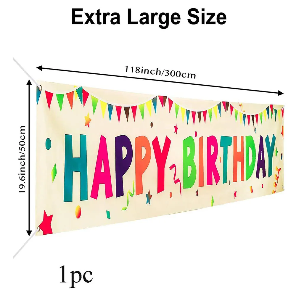 Birthday Party Banner - Brings a Festive Vibe to Your Celebration Multi-color
