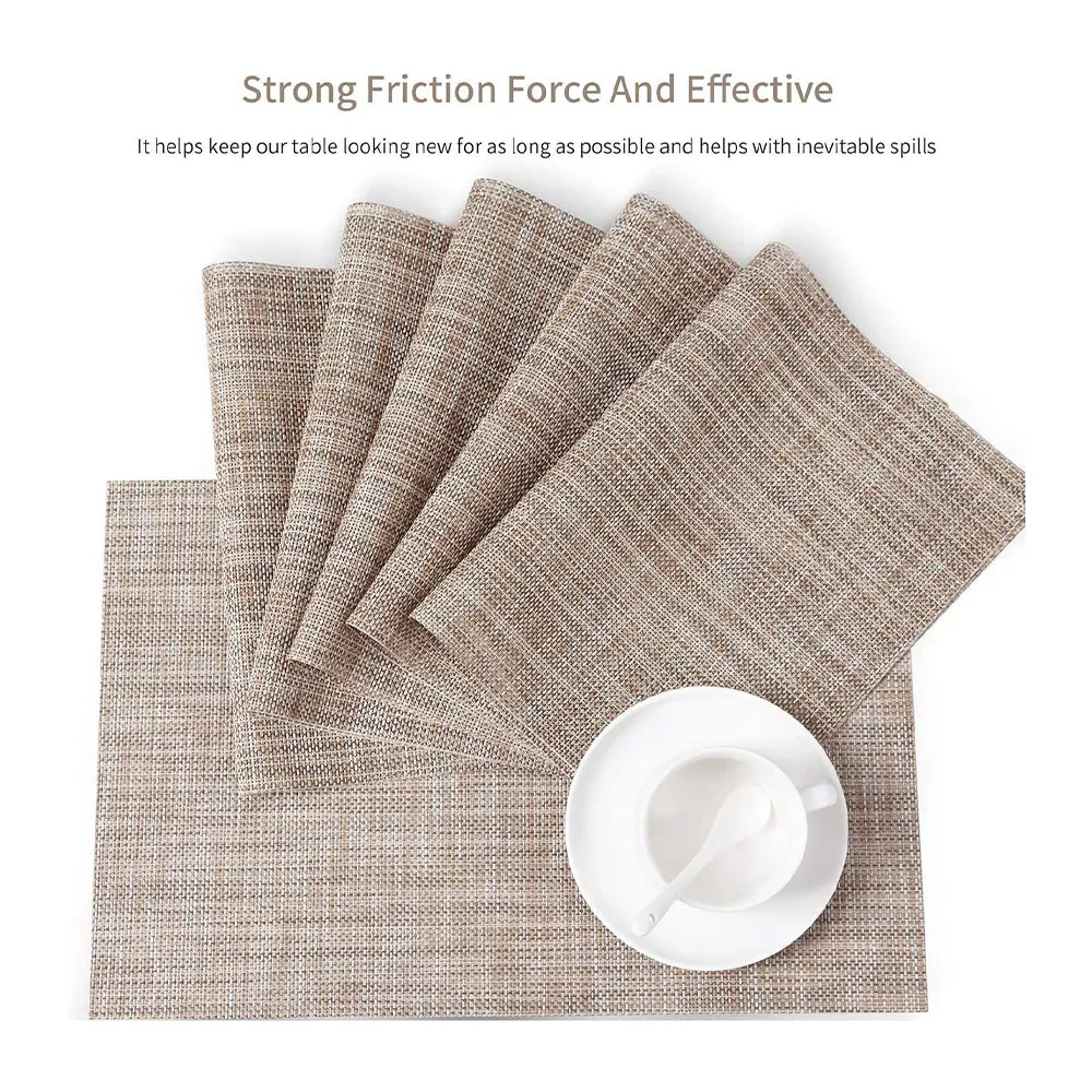 2 pcs PVC Woven Insulated Non-slip Table Mats  image 3