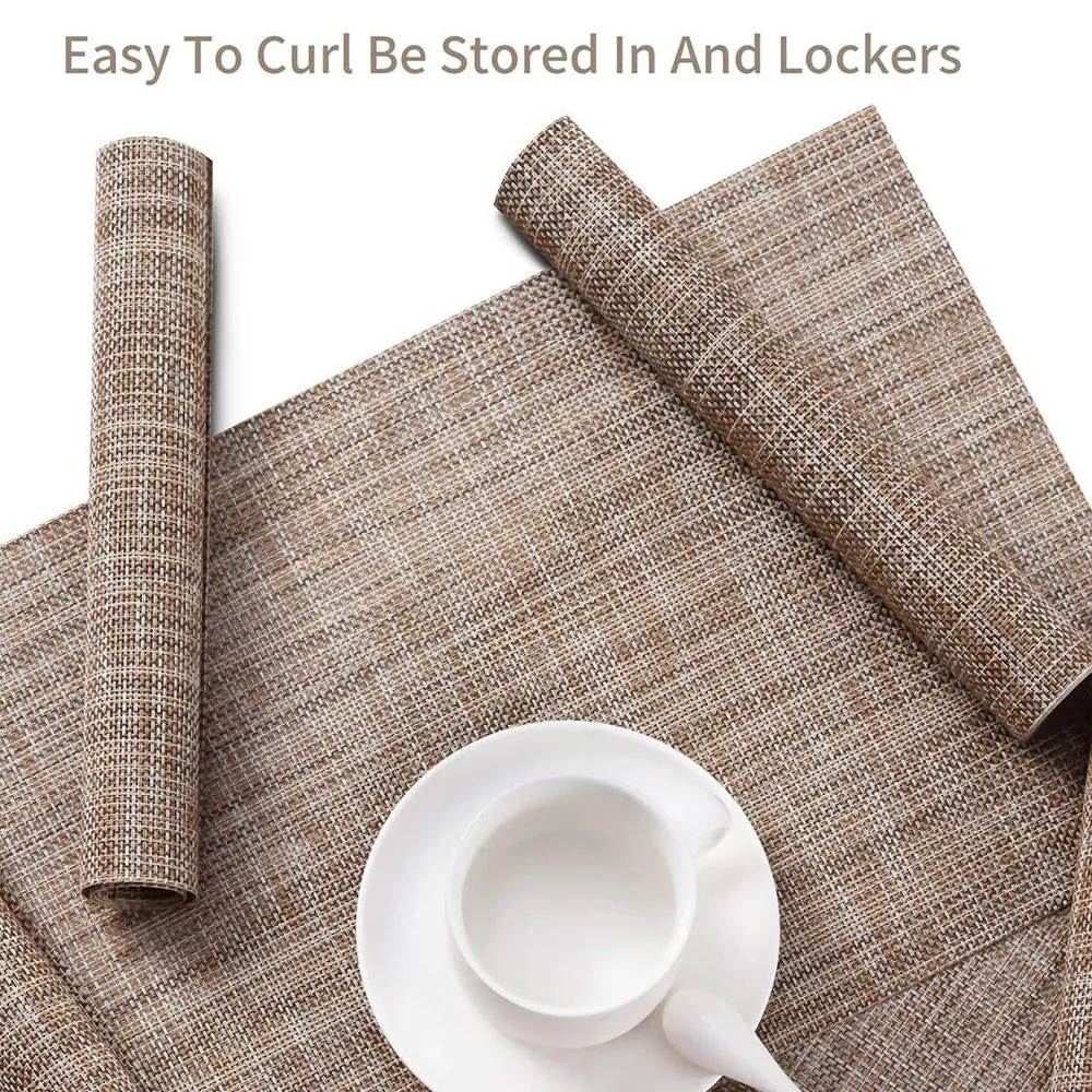 2 pcs PVC Woven Insulated Non-slip Table Mats  image 4