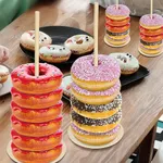 3pcs donut wooden stand holiday party donut storage rack  image 3
