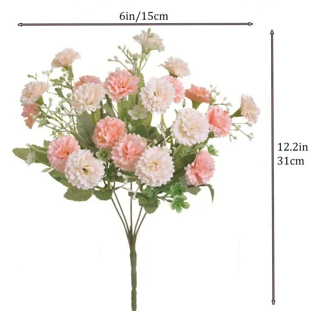 Mix And Match Combinations Available: Carnation, Peony, And Eucalyptus Artificial Flower Bouquets For Home And Party Decor