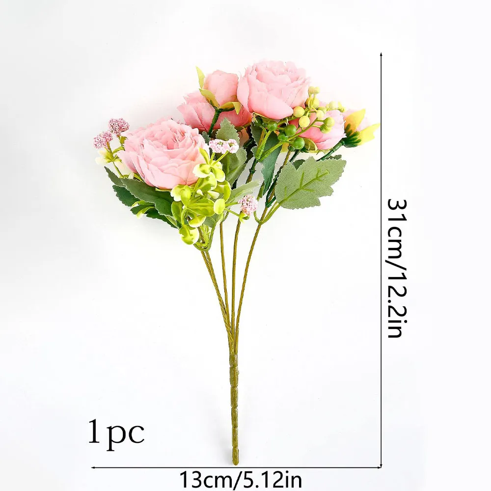 Mix and Match Combinations Available: Carnation, Peony, and Eucalyptus Artificial Flower Bouquets fo
