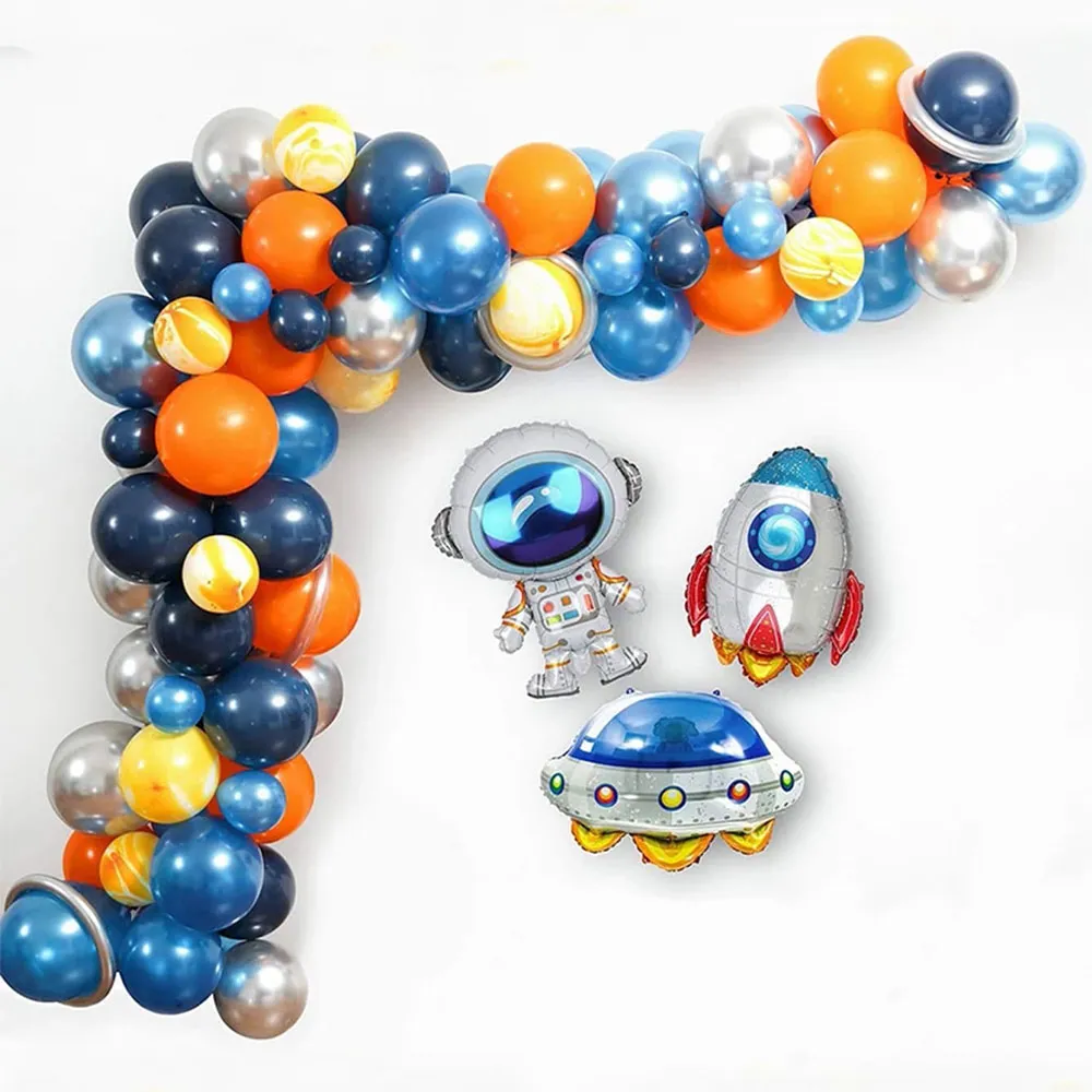 86pcs Espaço - tema de balão de festa infantil Set Multicolorido image 2