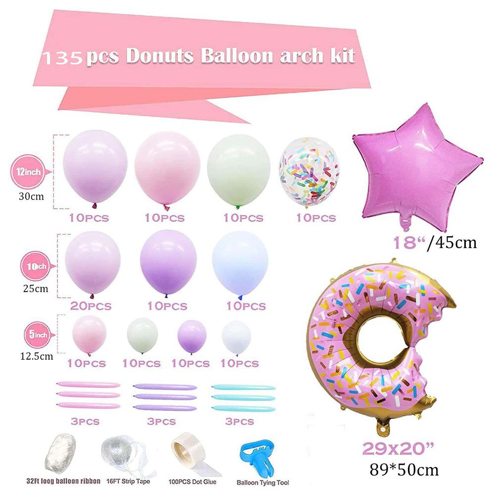 

Sweet Donut Macaron Summer Party Balloon Set