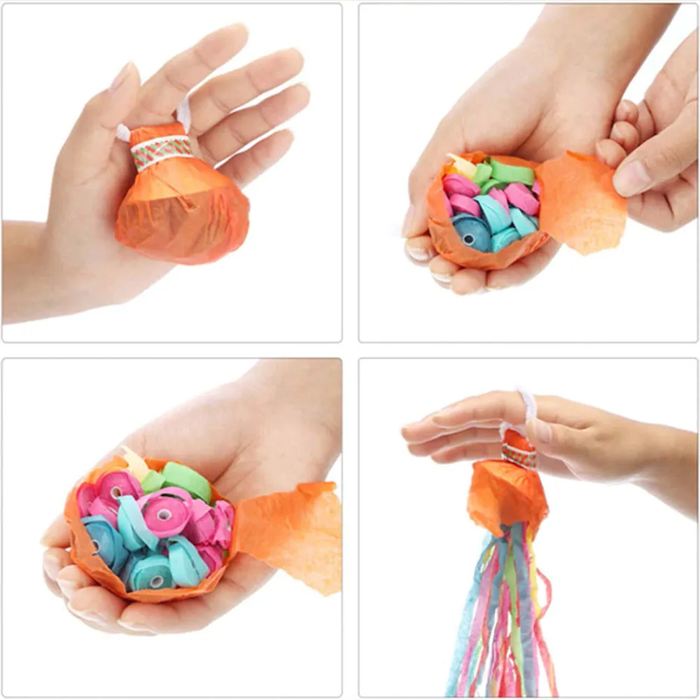 Random Color Pack Handheld Confetti Ribbon Atmosphere Enhancers Multicolore big image 1