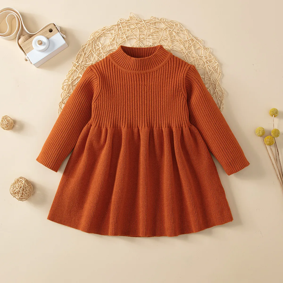 Bebé Dulce Manga larga Vestido