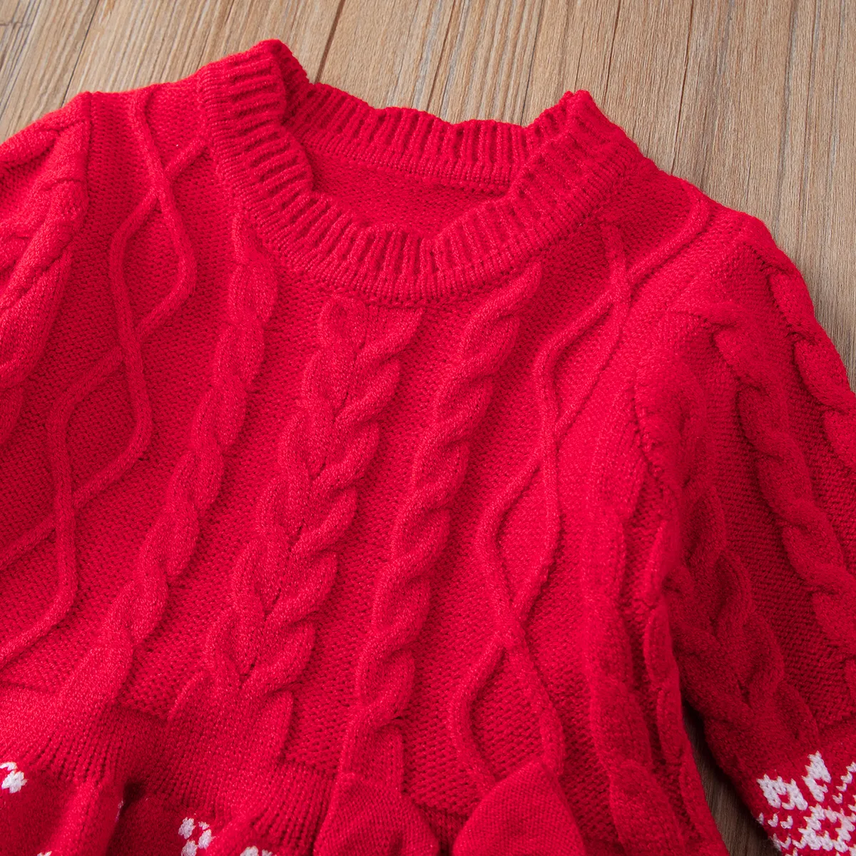 Baby Girl Christmas Sweet Sweater Dress   image 4