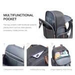 Embroidered Diaper Bag Backpack Mom Bag Multifunction Travel Handle Back Pack Large Capacity Lightweight Baby Changing Backpack with Stroller Buckle  image 3