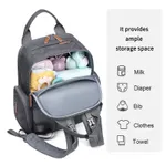 Embroidered Diaper Bag Backpack Mom Bag Multifunction Travel Handle Back Pack Large Capacity Lightweight Baby Changing Backpack with Stroller Buckle  image 6