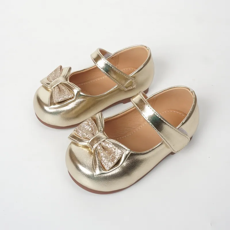 Toddler / Kid Glitter Bow Decor Mary Jane Shoes