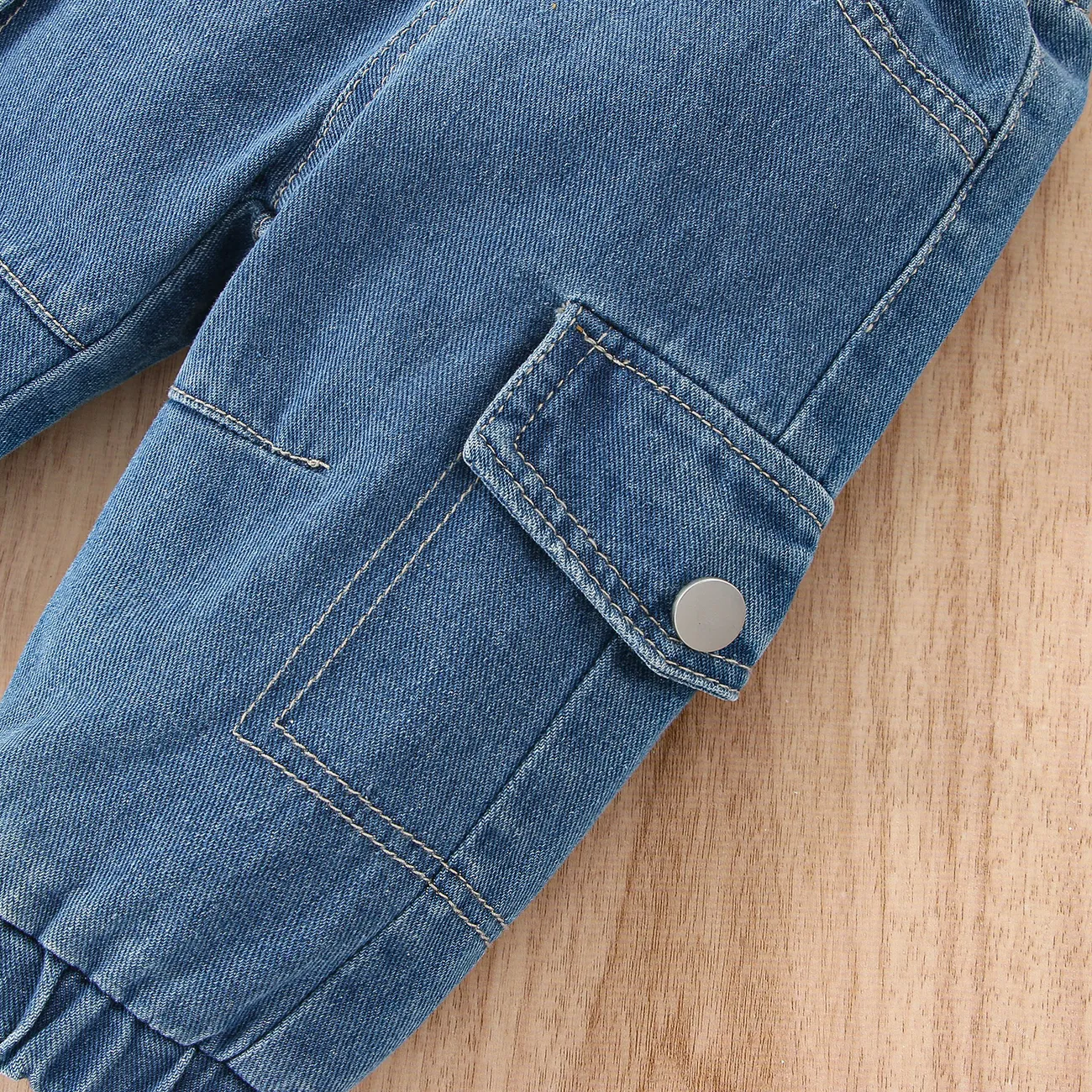 Baby Jungen Aufgesetzte Tasche Avantgardistisch Jeans blau big image 1