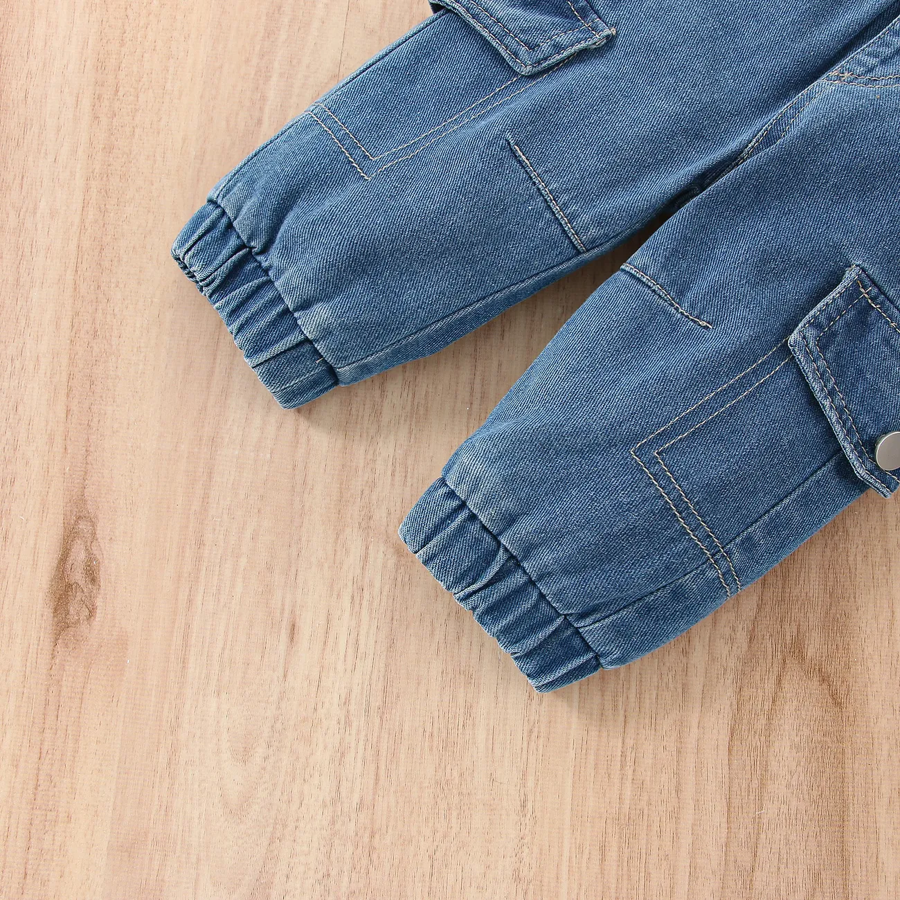 طفل رضيع بنطلون جينز بقصة مستقيمة أزرق big image 1