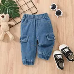 Bebé / Niño Niña / Niño Niño Abrigo de color sólido / Jeans / Suéter / Zapatos Azul