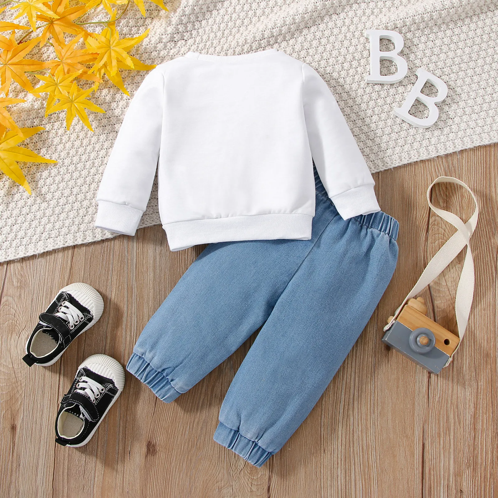 2 unidades Bebé Unissexo Casual Manga comprida Conjunto para bebé Azul image 2