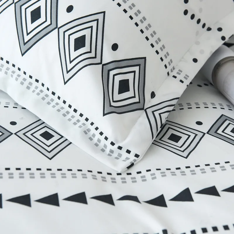 3 Piece Boho-chic Duvet Cover Set 1 Duvet Cover & 2 Pillow Cases Geometric Print Bohemian Bedding Set big image 3