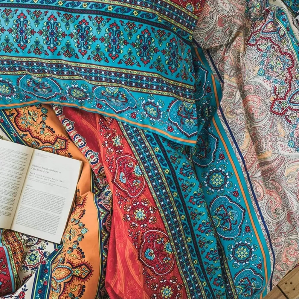 3 Piece Boho Bedding Set 1 Bohemian Design Duvet Cover & 2 Pillow Cases big image 2