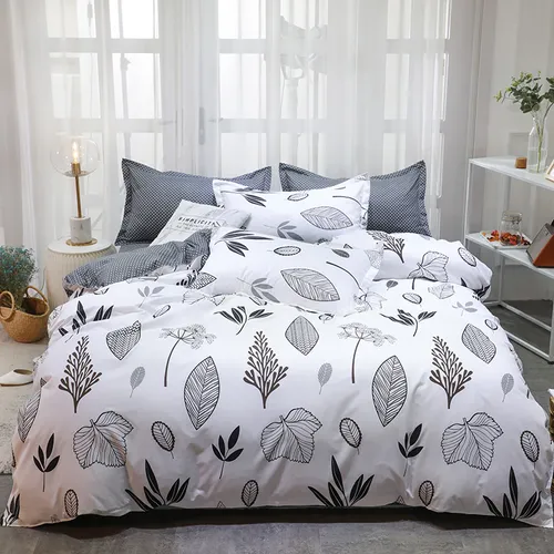 Plant Print Bedding Set Including Duvet Cover & Pillow Cases