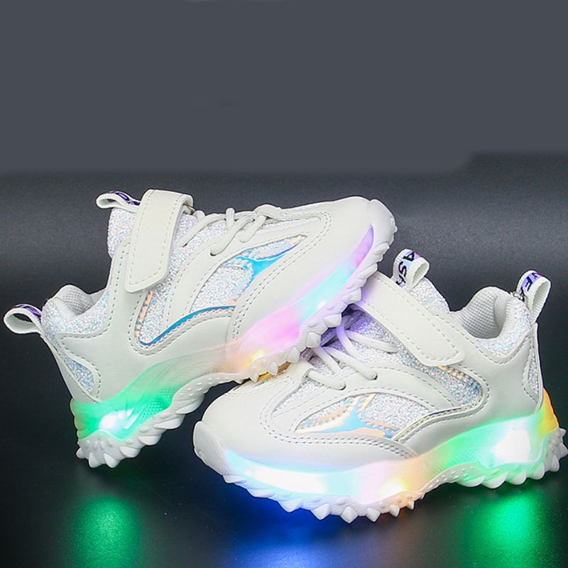 

Toddler/Kid Glitter Velcro LED Sports Shoes